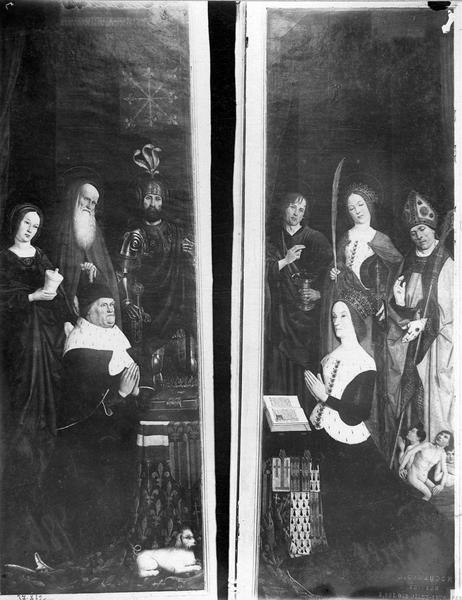 retable (triptyque) : René d'Anjou et Jeanne de Laval, vue générale