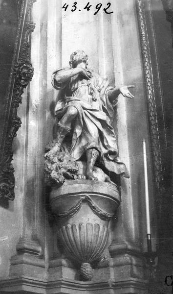statue (grandeur nature) : le Prophète Daniel, vue générale - © Ministère de la Culture (France), Médiathèque du patrimoine et de la photographie (objets mobiliers), tous droits réservés