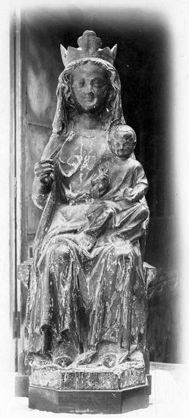 statue : Vierge à l'Enfant dite Notre-Dame-de-Confession, vue générale