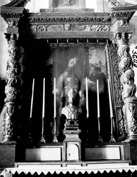 retable de l'autel Saint-Nicolas, tableau : le Christ saint Nicolas et saint Antoine, vue générale - © Ministère de la Culture (France), Médiathèque du patrimoine et de la photographie (objets mobiliers), tous droits réservés