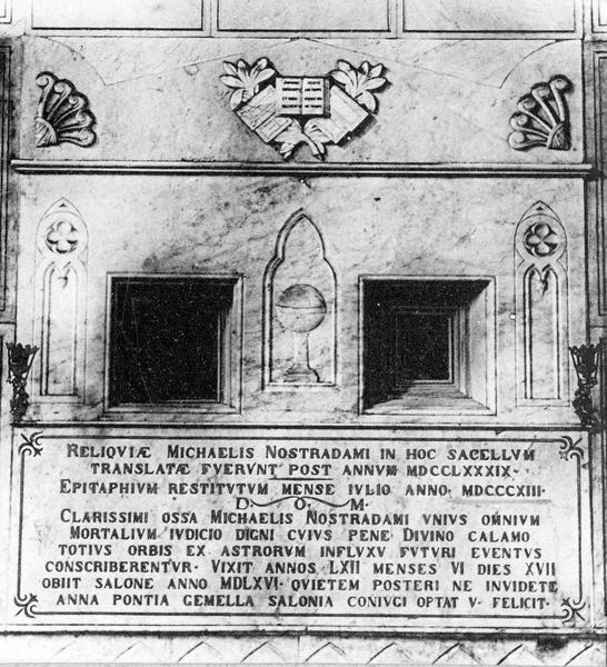 tableau : portrait de Michel de Notre-Dame dit Nostradamus, vue partielle