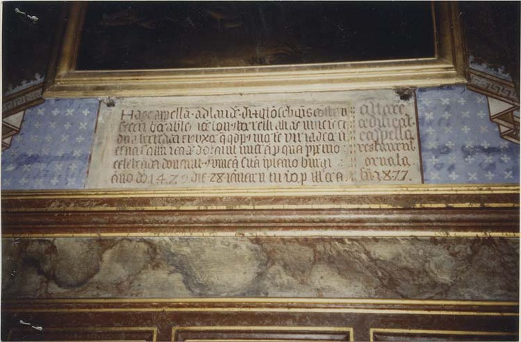 plaque commémorative de consécration d'une chapelle - © Ministère de la Culture (France), Médiathèque du patrimoine et de la photographie, Tous droits réservés