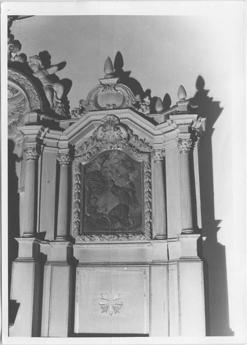 autel, retable et bas-reliefs : Saint François d'Assise