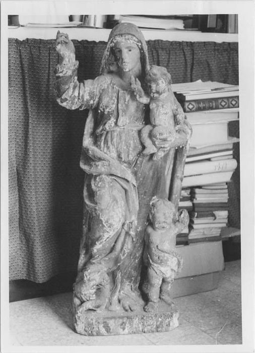 statue : Vierge à l'Enfant avec saint Jean-Baptiste