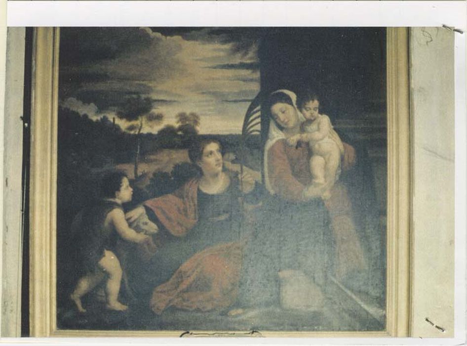 Tableau : Vierge à l'Enfant avec sainte Agnès et saint Jean-Baptiste