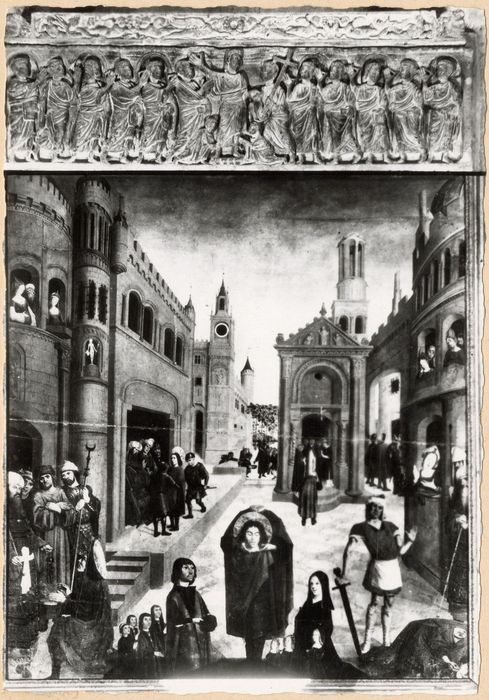 tableau : la légende de saint Mitre