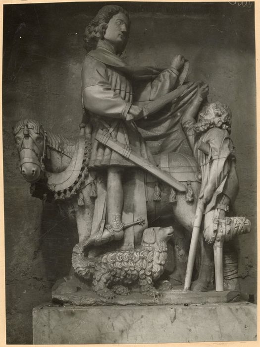 groupe sculpté : Charité de saint Martin