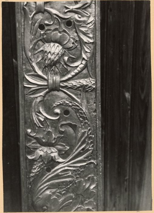 vantaux du portail ouest, détail des bronzes décoratifs