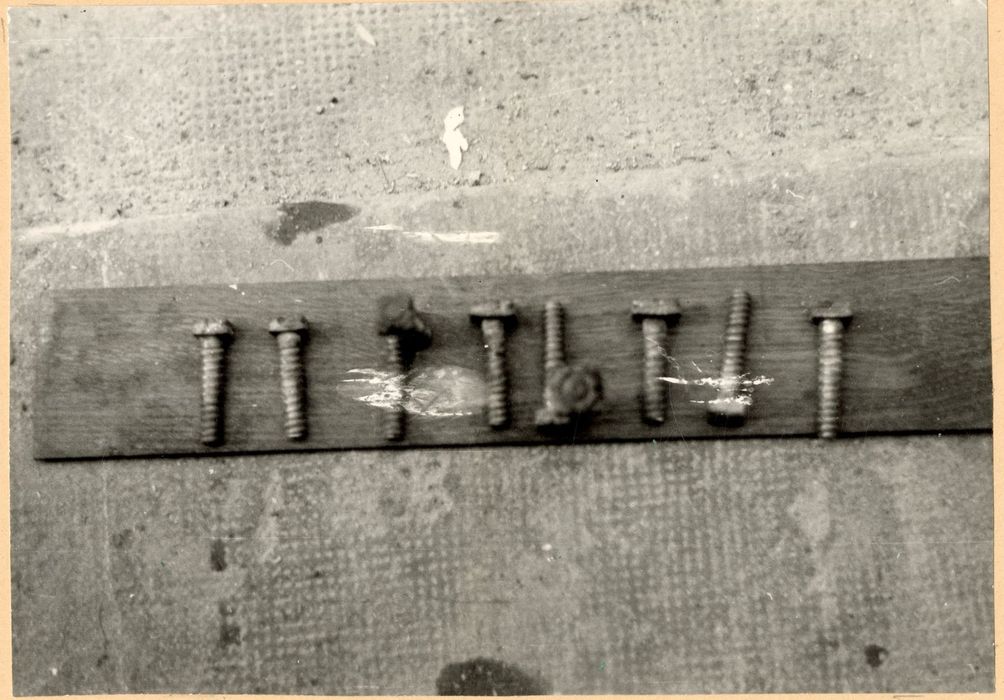 vantaux du portail ouest, détail des vis des bronzes décoratifs