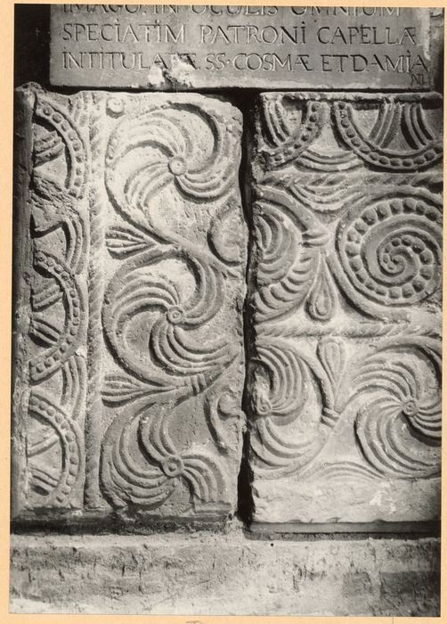 bas-reliefs (élément de chancel) (fragments), détail