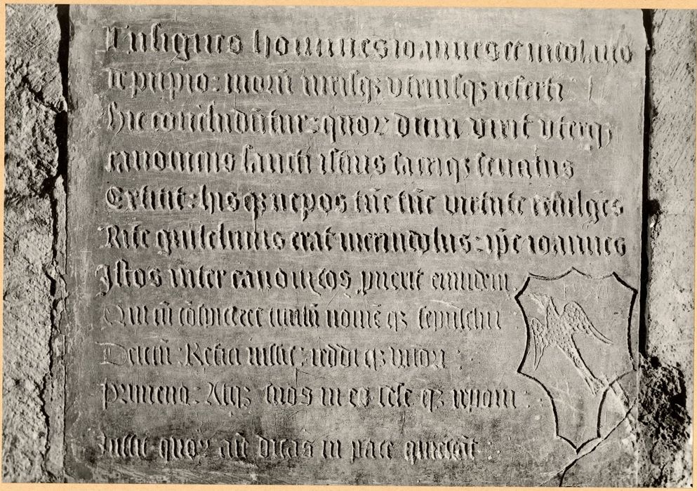 plaque funéraire de Nicolas Prupio (?)