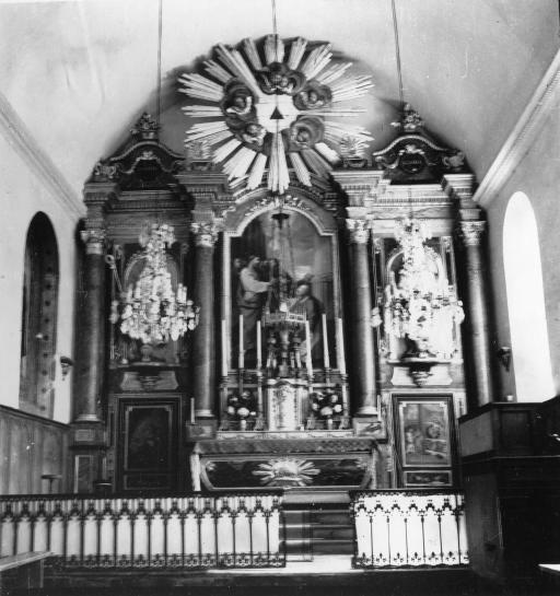 autel (maître-autel), tableau : Remise des clefs à saint Pierre, vue générale