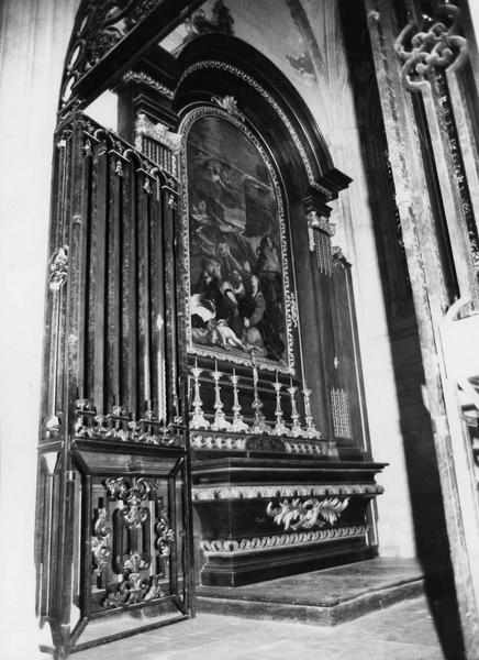 autel et retable de la première chapelle du bas-côté sud et son tableau : le Massacre des Innocents