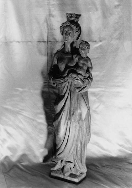 statue : La Vierge à l'Enfant (avec deux anges photographiés séparément, groupe sculpté provenant de l'ancien jubé)