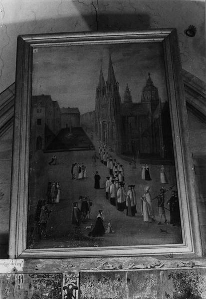 tableau : Procession, ou vue ancienne de Bayeux