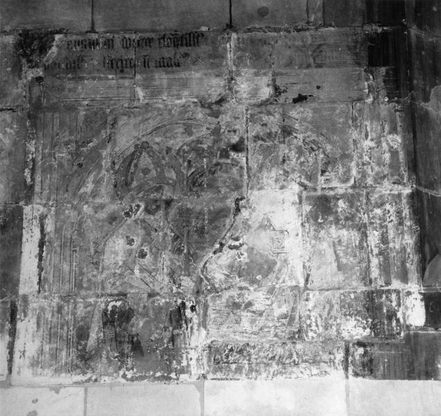 peinture murale : saint Ambroise et saint Augustin