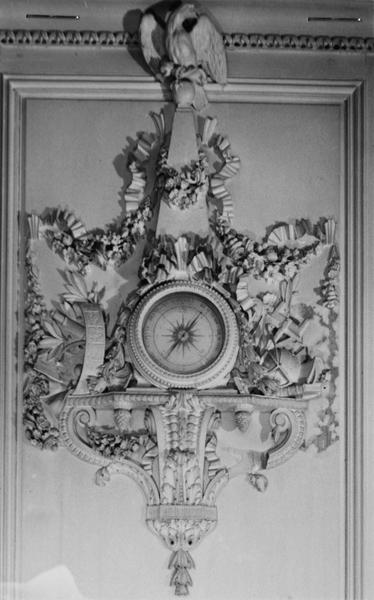 lambris de revêtement déposés et remontés dans un hôtel particulier de Meudon (Hauts-de Seine), motif décoratif