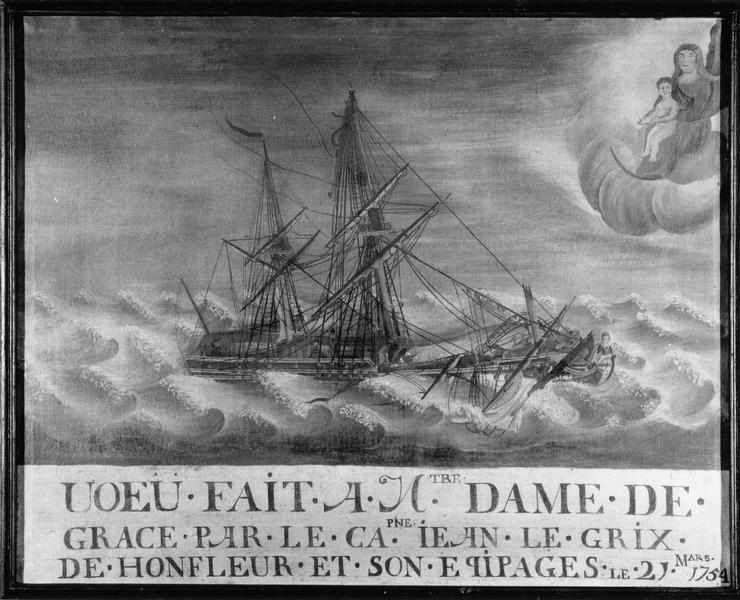 tableau ex-voto du capitaine Jean Le Grix et de son équipage