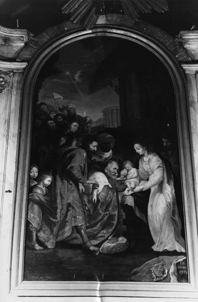 autel (maître-autel) et tableau : l' Adoration des Mages