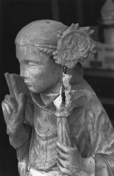 statue : saint Ortaire, détail