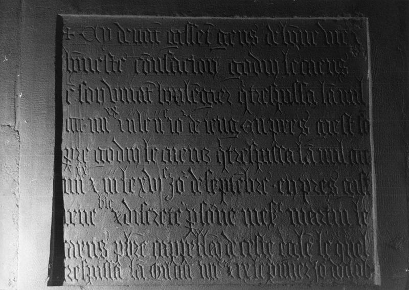 plaque funéraire de Godin Le Caens