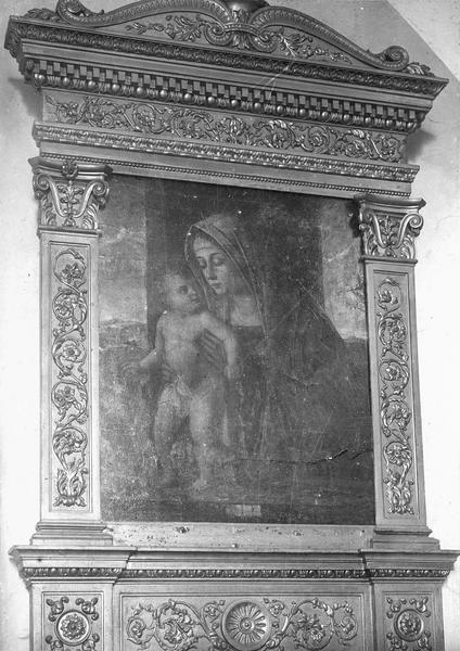 tableau, cadre : Vierge à l'Enfant, vue générale