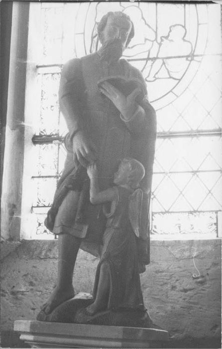 groupe sculpté : Saint Matthieu et l'ange
