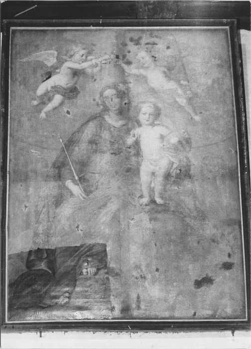 tableau et son cadre : Vierge à l'Enfant