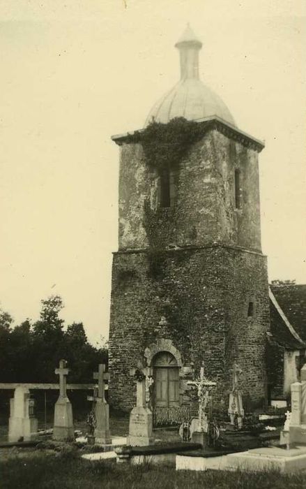 clocher, élévation sud-ouest, vue générale