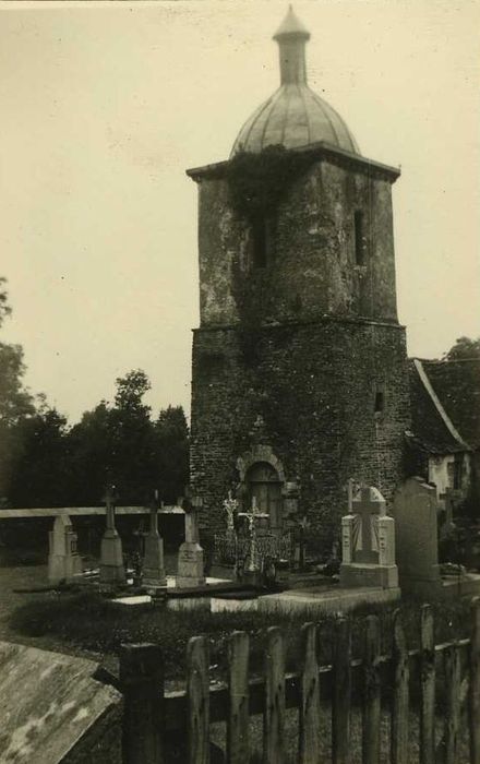 clocher, élévation sud-ouest, vue générale