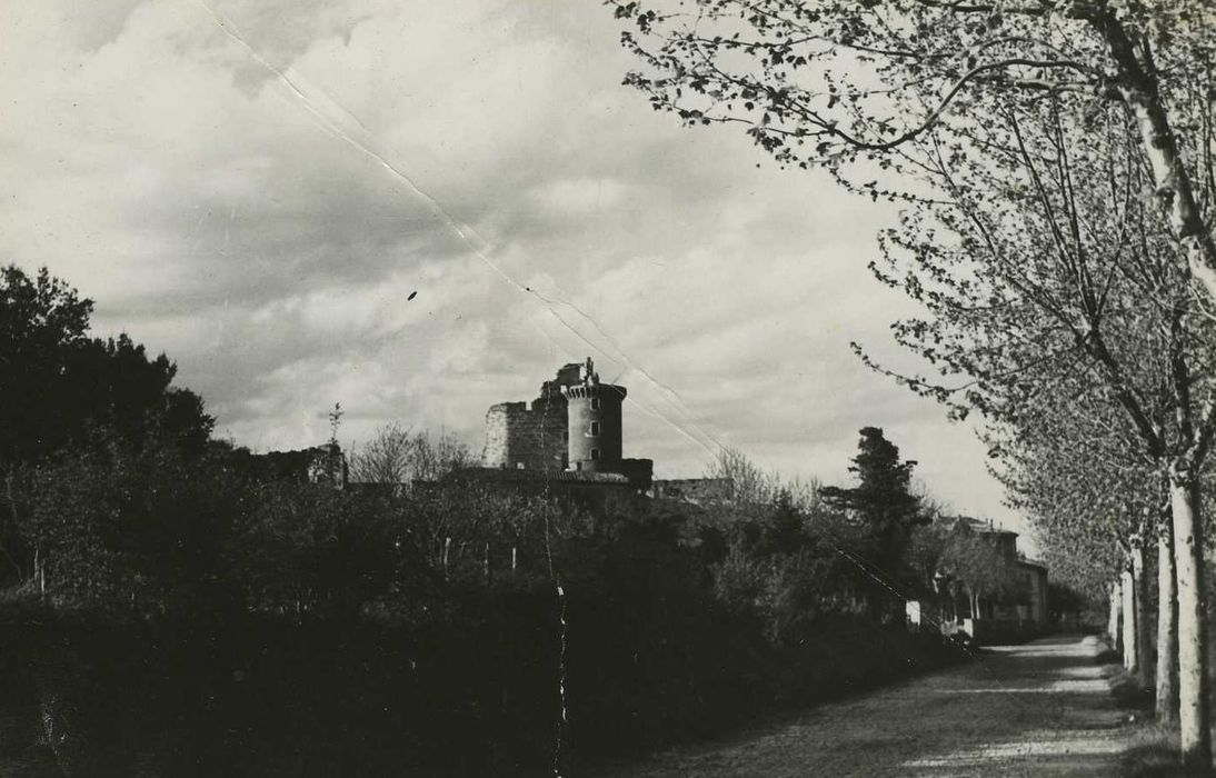 Château (ruines du) : Vue générale des ruines dans leur environnement