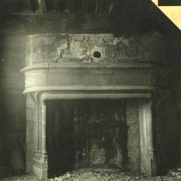 Prieuré (ancien) : Rez-de-chaussée, salle C, cheminée monumentale, vue générale