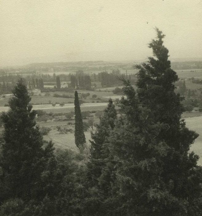 Château : Vue générale de la campagne environnante depuis le château en direction du nord