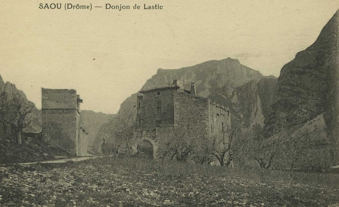 Donjon de Lastic : Ensemble ouest, vue générale