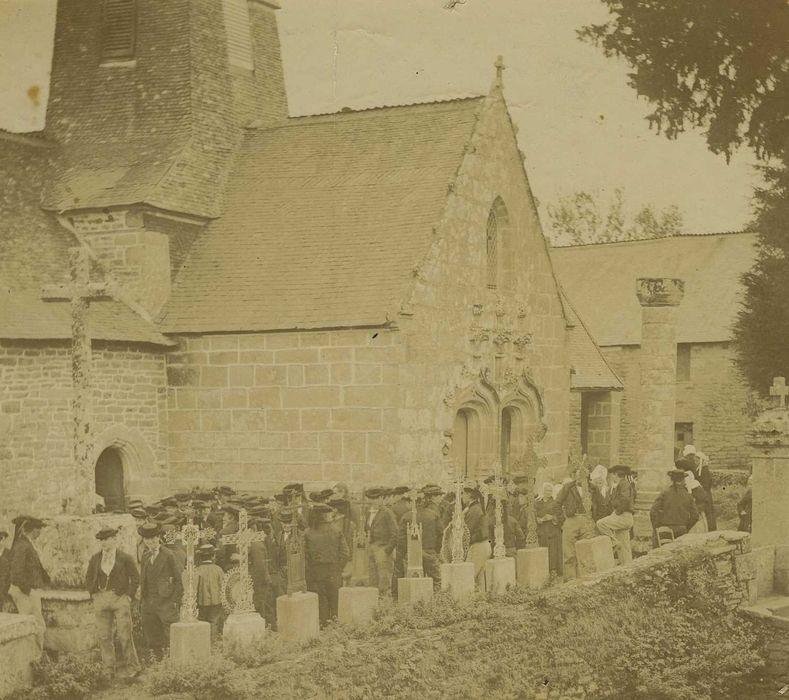 Chapelle Saint-Mélèc de Tréganteur : Façade occidentale, vue partielle