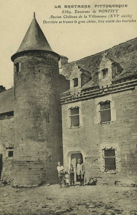 Ancien château de la Villeneuve, dit ferme du Gros Chêne : Façade sud-est, vue partielle