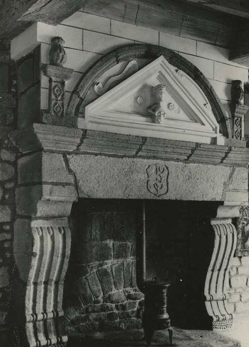 Ancienne maison des Princes de Rohan, actuellement mairie : Cheminée monumentale, vue générale