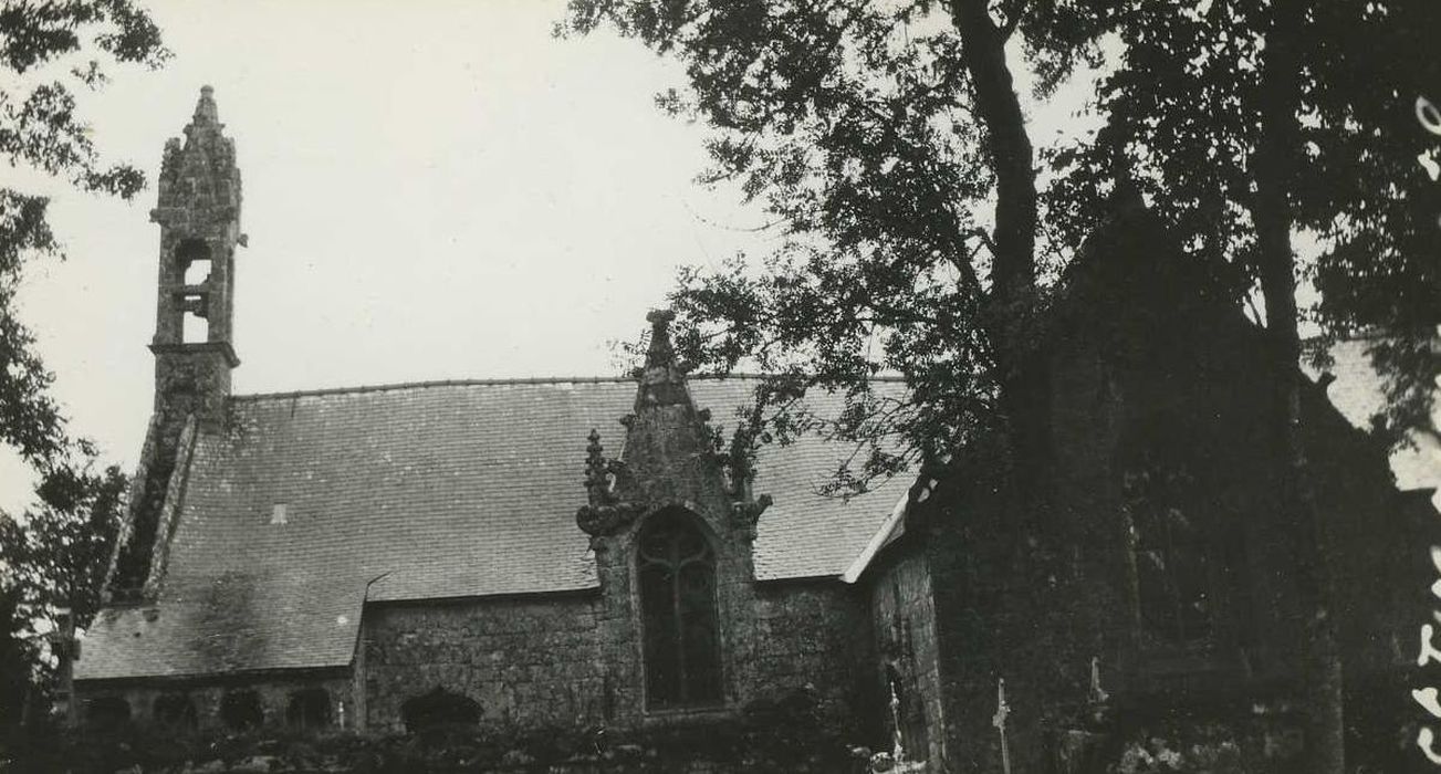 Chapelle Saint-Guen : Façade latérale sud, vue générale