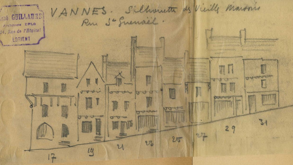 Maisons : Façades sur rue, vue générale