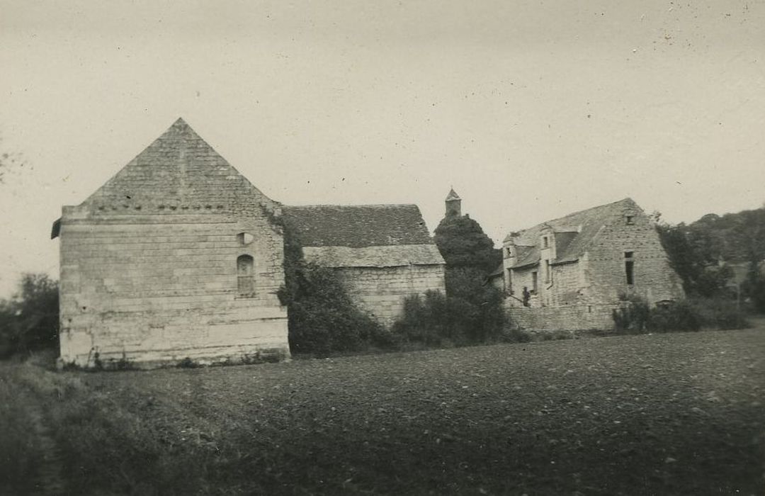 Ancien manoir de la Courtinière : Vue générale des bâtiements depuis le Sud