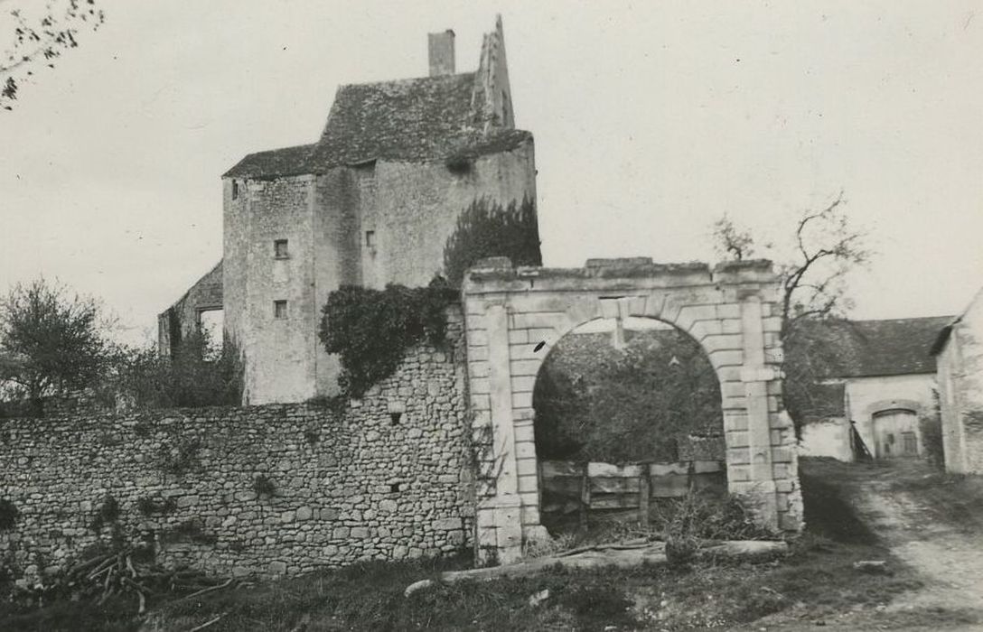 Ruines du château et vestiges de ses moyens de défense : Portail d’accès sud, vue générale