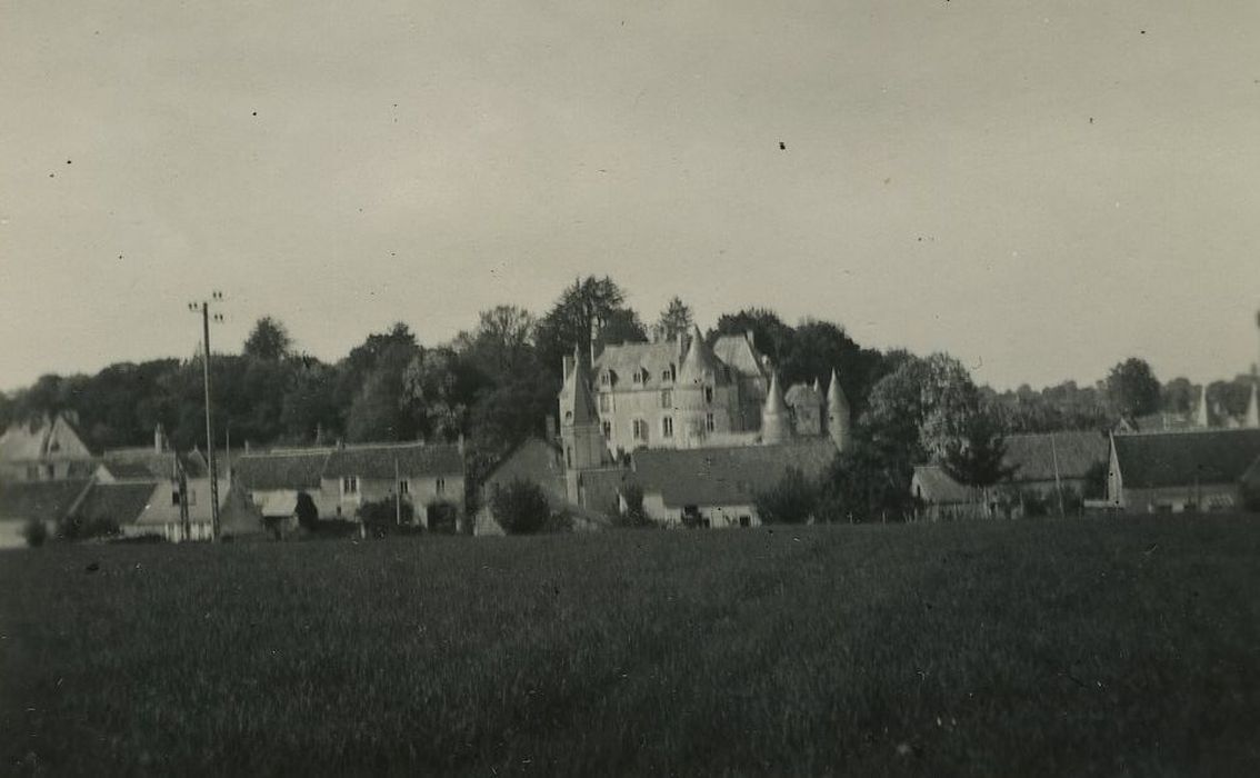 Château : Vue générale du château dans son environnement depuis le Sud