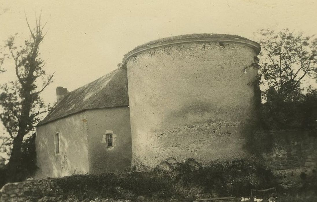 Ruines du château : Tour sud-est situé dans la basse-cour, vue générale