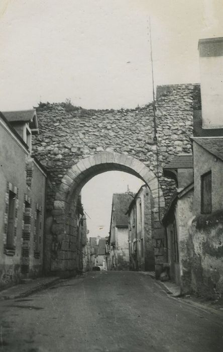 Site castral de Montbazon : Porte de l’enceinte, élévation sud, vue générale