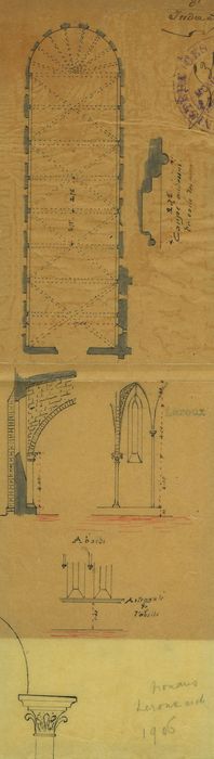 Eglise Saint-Martin : Plan, élévations, détails