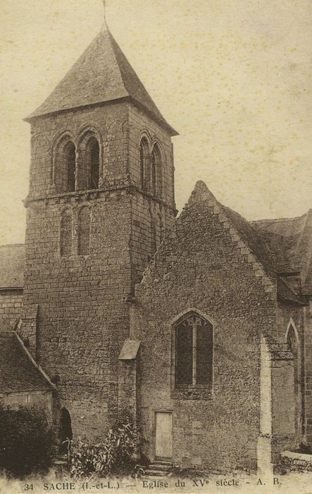 Eglise Saint-Martin de Vertou : Clocher, élévation sud, vue générale