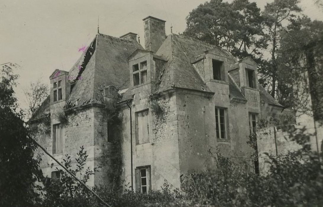 Restes de l'ancien château du Grand Launay : Ensemble sud-est, vue partielle