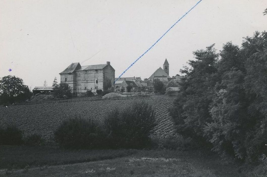 Château : Vue générale du château dans son environnement depuis le Nord-Est