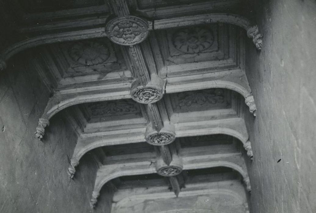 Château : Escalier, vue partielle des voûtes