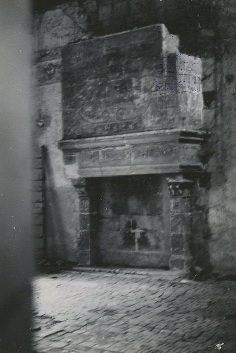 Château : 1er étage, cheminée monumentale, vue générale